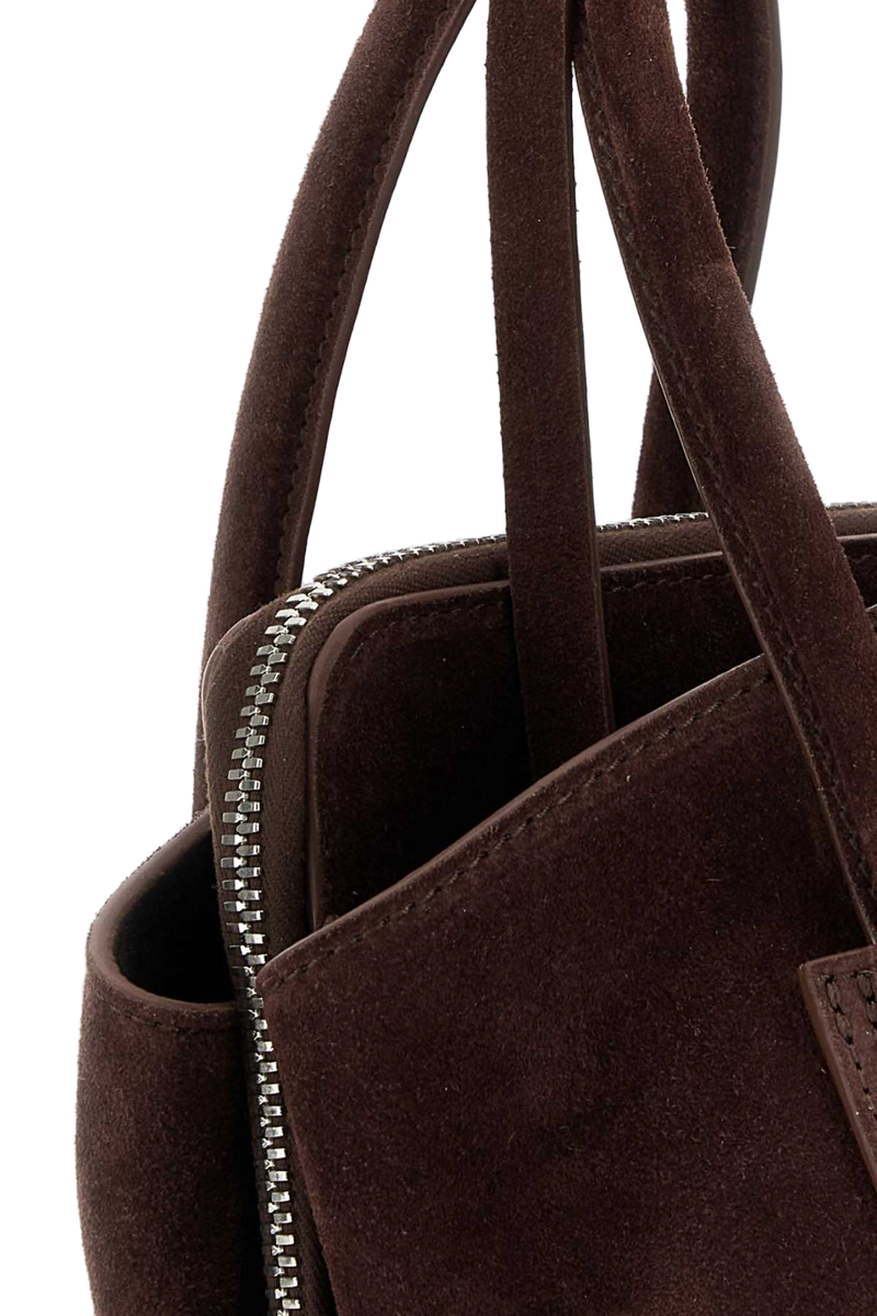 The Attico Suede Shoulder Bag — Brown