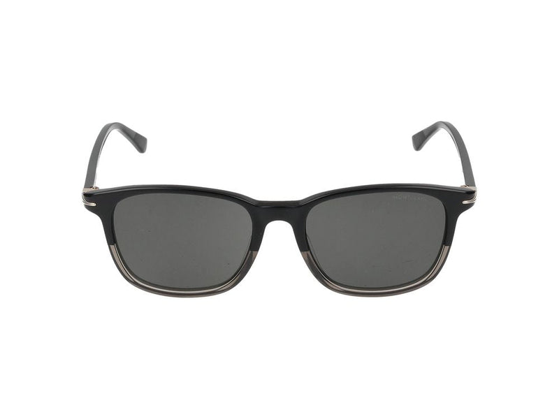 Montblanc Mb0338s Square Acetate Sunglasses — Black