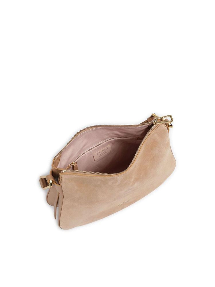 Coccinelle Shoulder Bag — Beige Cowhide