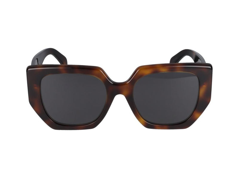 Celine Cl40239f Tortoiseshell Square-Frame Sunglasses — Standard