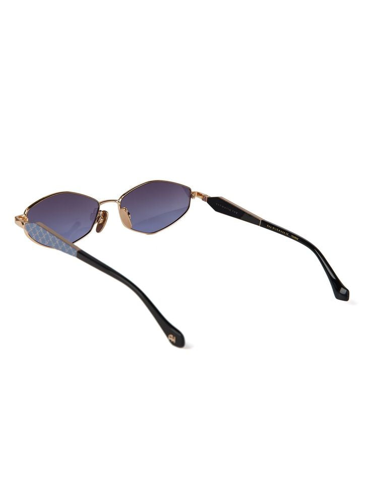 Ana Hickmann Ah3353 Gradient Lens Metal Sunglasses — Gold