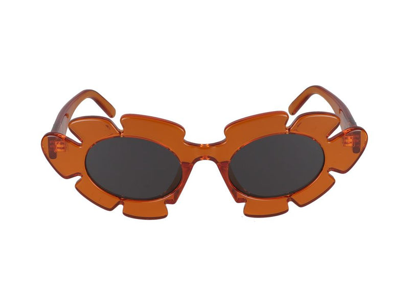 Loewe Lw40088u Flower-Shaped Frame Sunglasses — Orange Standard