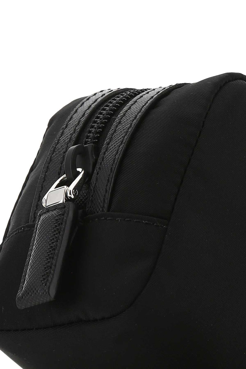 Prada Re-Nylon Travel Wallet — Black Poliammidericiclata-vitello