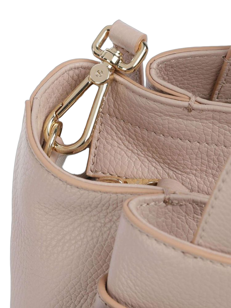 Coccinelle Malory Top Handle Bag — Beige Cowhide