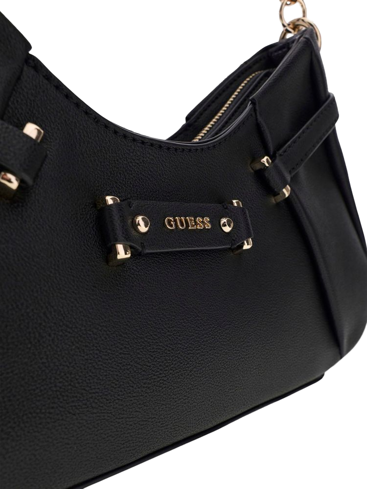 Guess Dorothy Shoulder Bag — Black Polyurethane