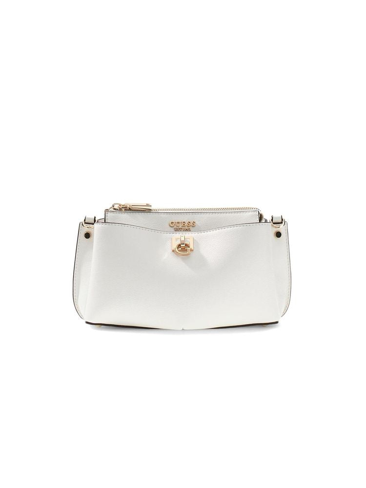 Guess Bianca Mini Crossbody Bag — White Polyurethane