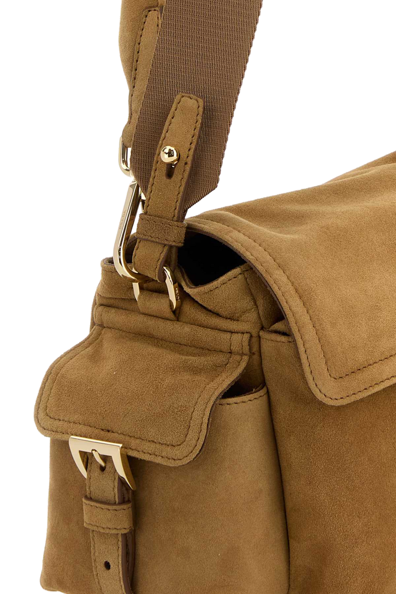 Prada Pattina Shoulder Bag — Camel