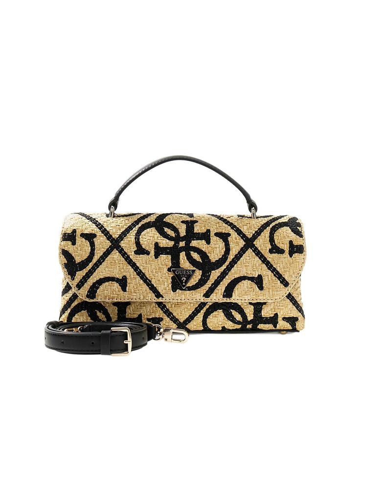 Guess Kirsten Top Handle Bag — Beige Polypropylene