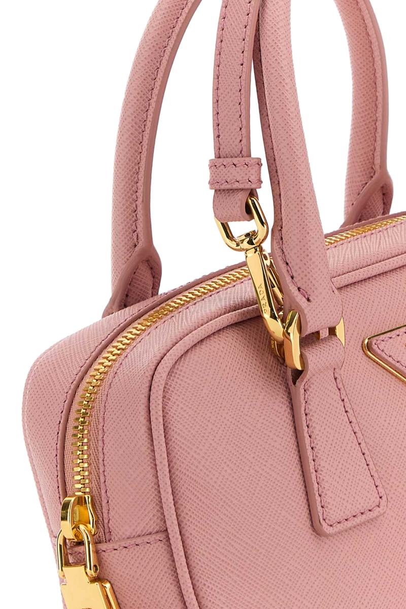 Prada Bauletto Top Handle Bag — Pink