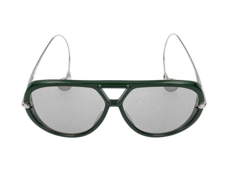 Bottega Veneta Bv1273s Acetate Aviator Sunglasses — Green