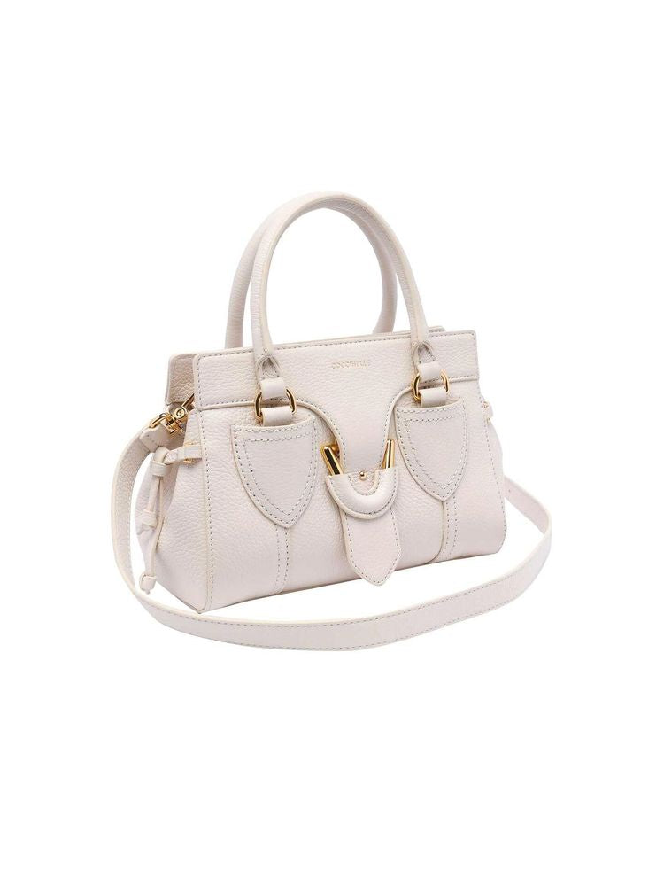 Coccinelle York Shoulder Bag — White Cow Leather
