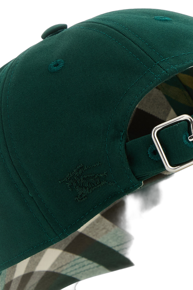 Burberry 8082654 Polyester Cotton Baseball Cap — Green Caps