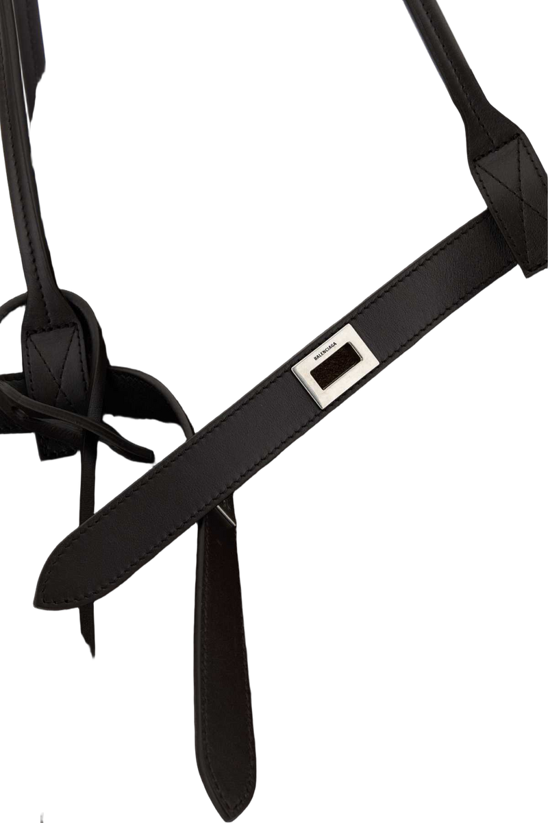 Balenciaga Suede Leather With Trim Tote Bag — Brown