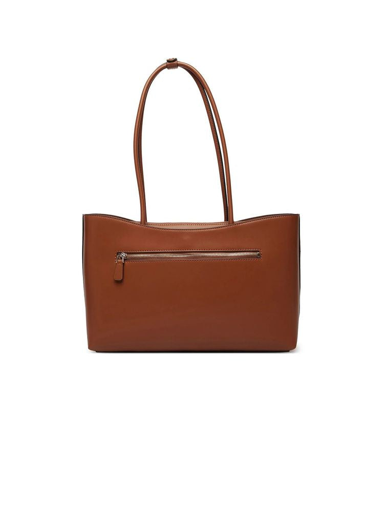 Guess Janie Girlfriend Tote Bag Cognac Polyurethane
