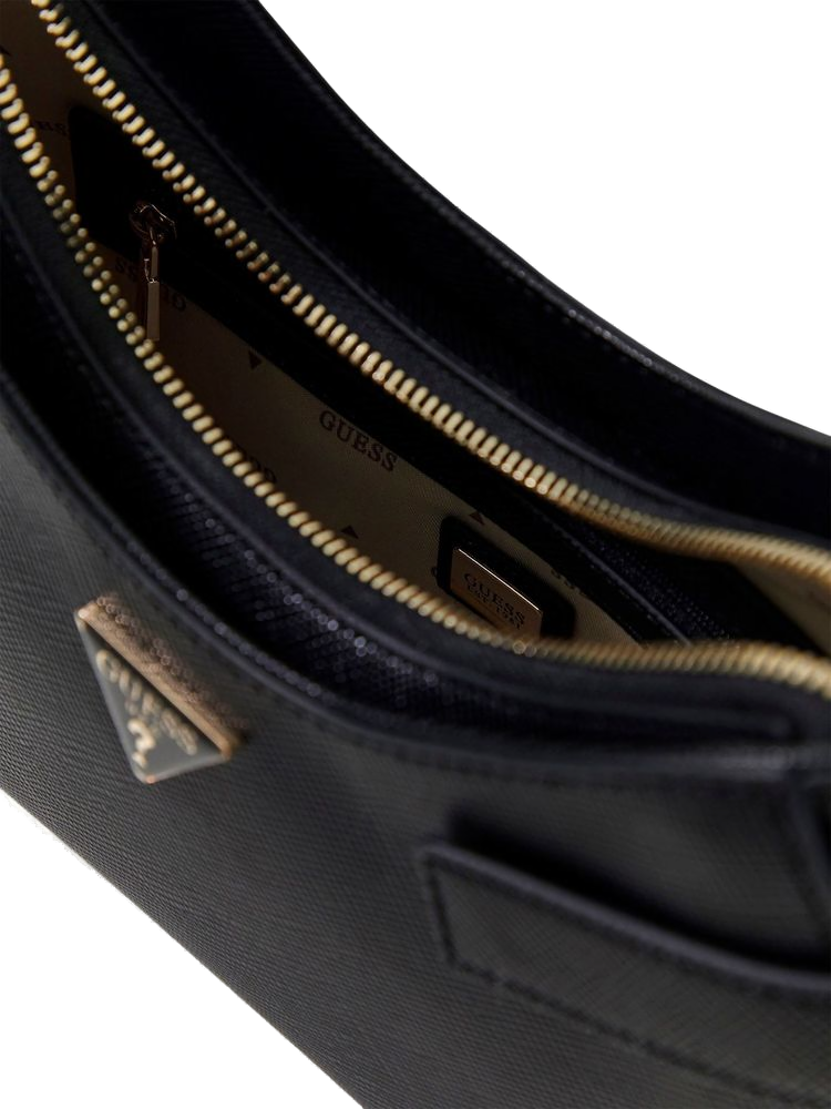 Guess Serenova Shoulder Bag — Black Polyurethane