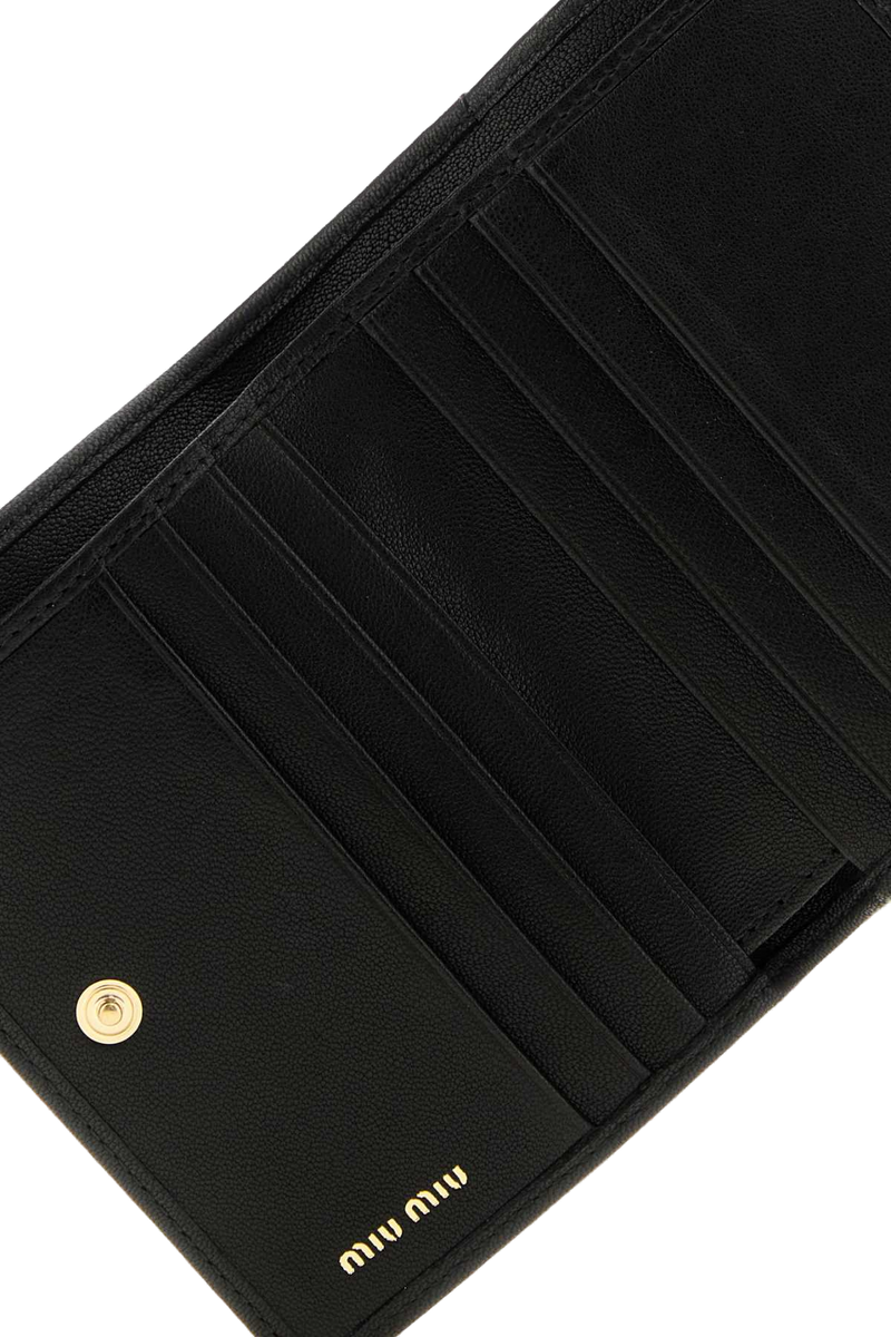 Miu Miu Nappa Leather Wallet — Black