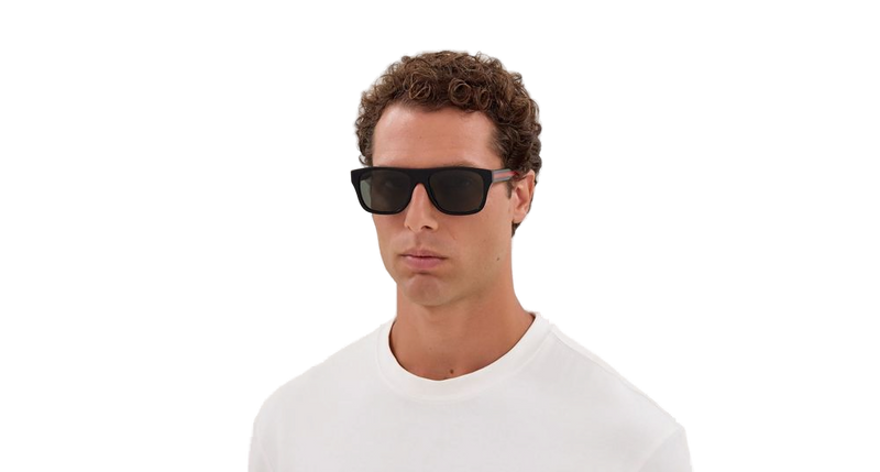 Gucci Gg2119s Web-Striped Acetate Sunglasses — Black