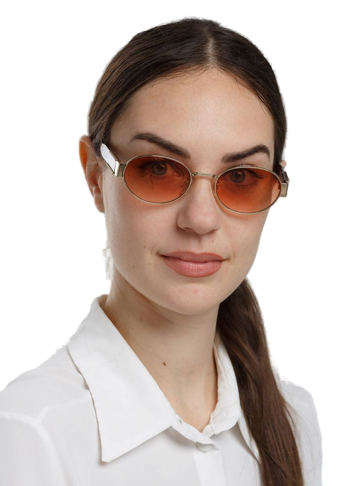 Zadig & Voltaire Szv504 Stainless Steel Round-Frame Sunglasses — Gold
