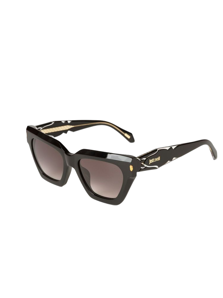 Just Cavalli Sjc171 Oversized Square Acetate Sunglasses — Black