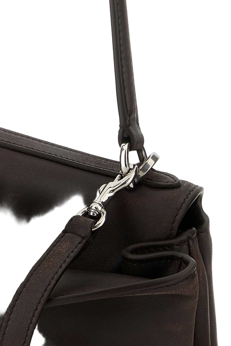 Balenciaga Calf Leather Shoulder Bag — Brown