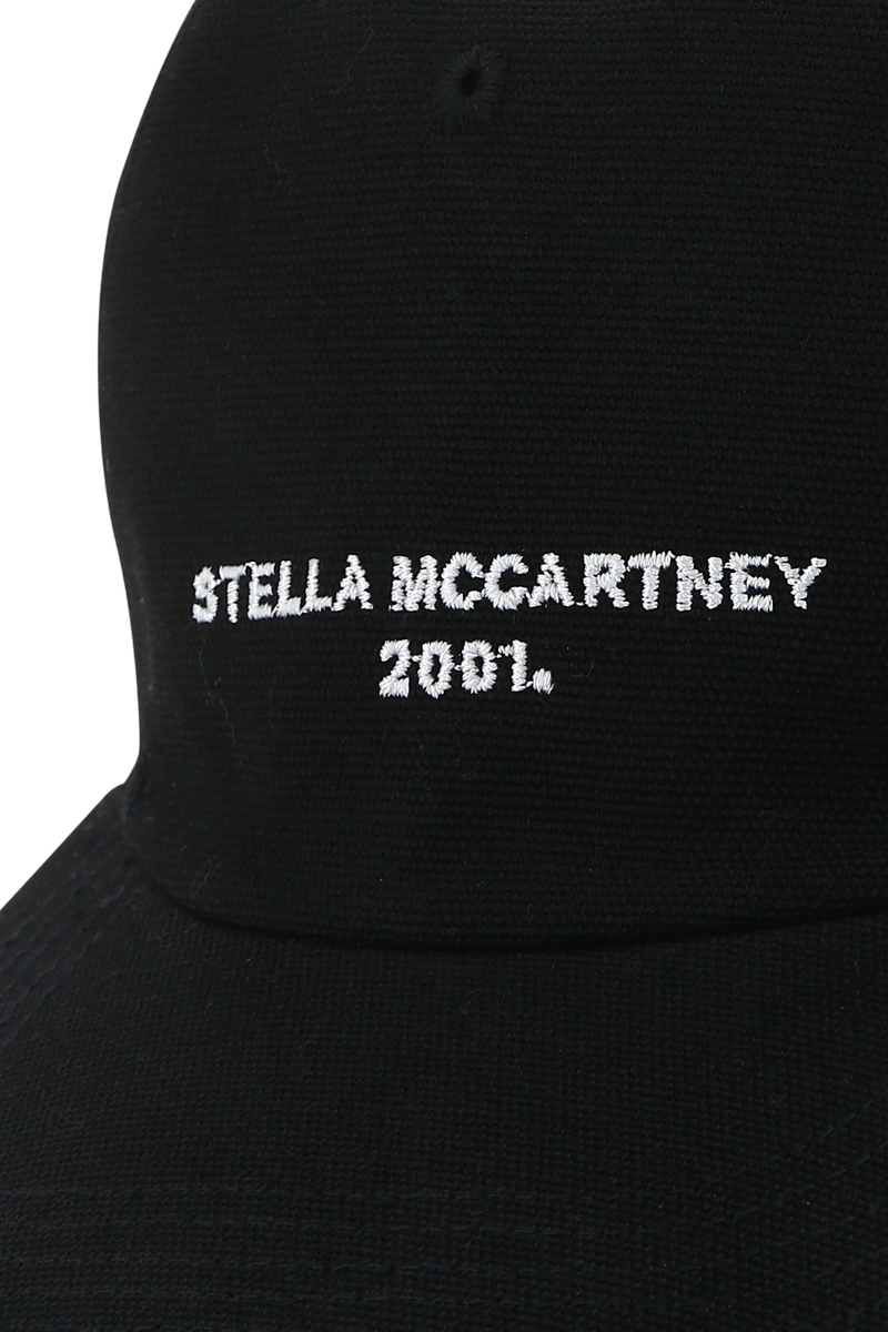 Stella Mccartney 570194wp0023 Logo-Embroidered Baseball Cap — Black Cotton Caps
