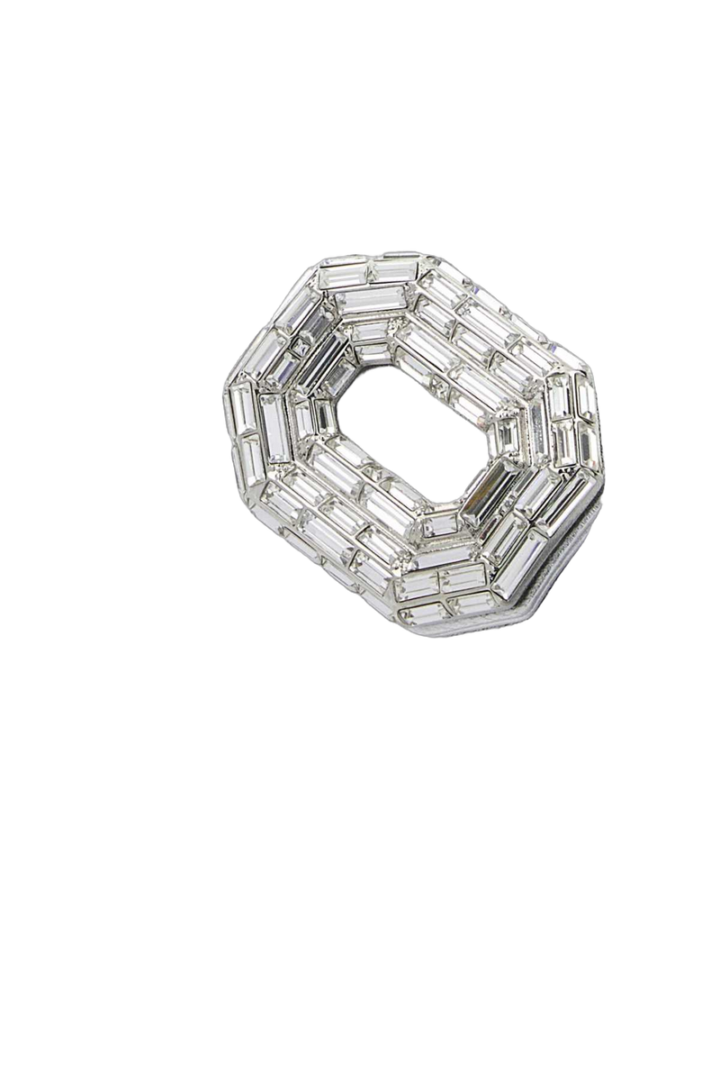 Amina Muaddi Clutch — Silver
