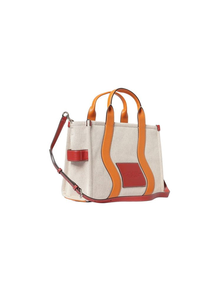 Marc Jacobs Canvas & Leather Tote Bag — Beige Cotton