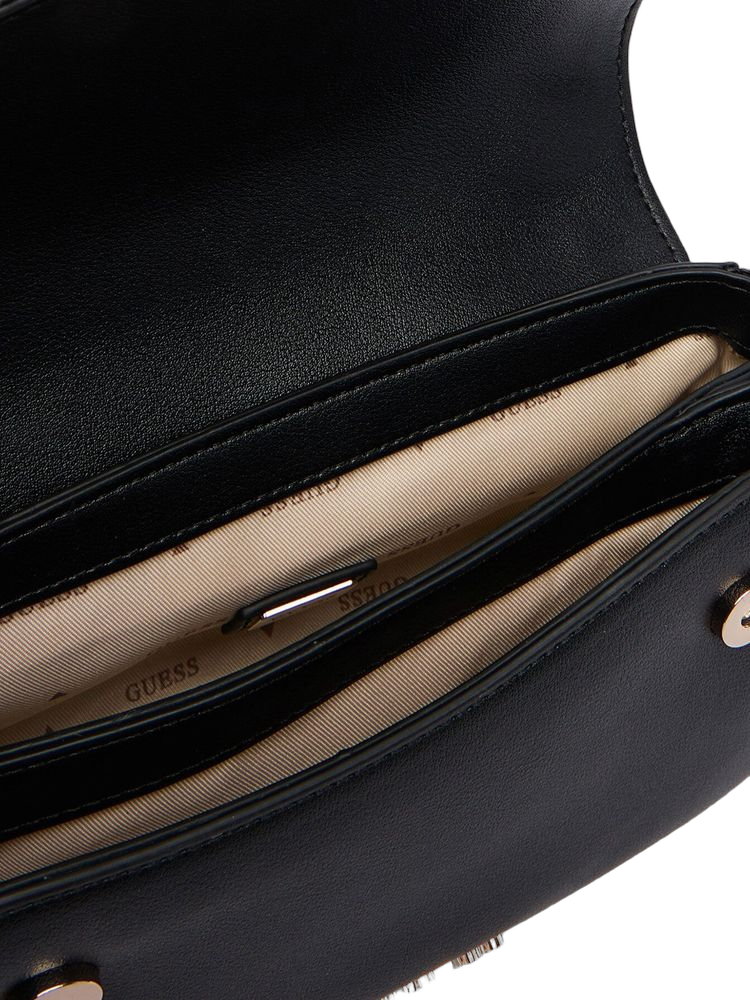 Guess Dea Crossbody Bag — Black Polyurethane