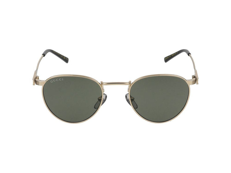 Gucci Gg1875s Round Metal Frame Sunglasses — Gold