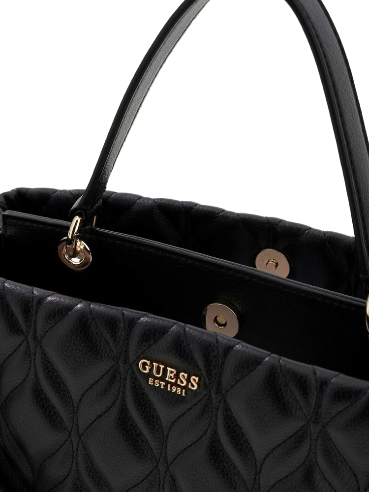 Guess Maxine Shoulder Bag — Black Polyurethane