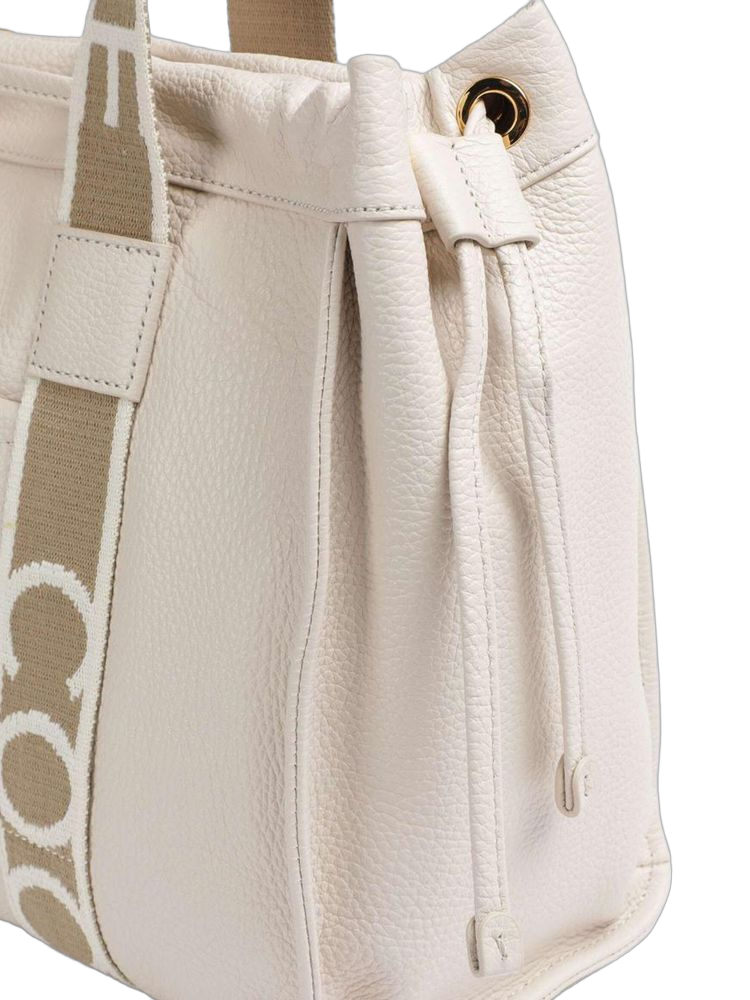 Coccinelle 2day Tote Bag — White Cow Leather