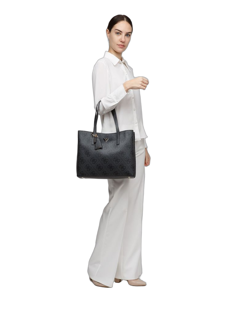Guess Tote Bag — Black Polyurethane
