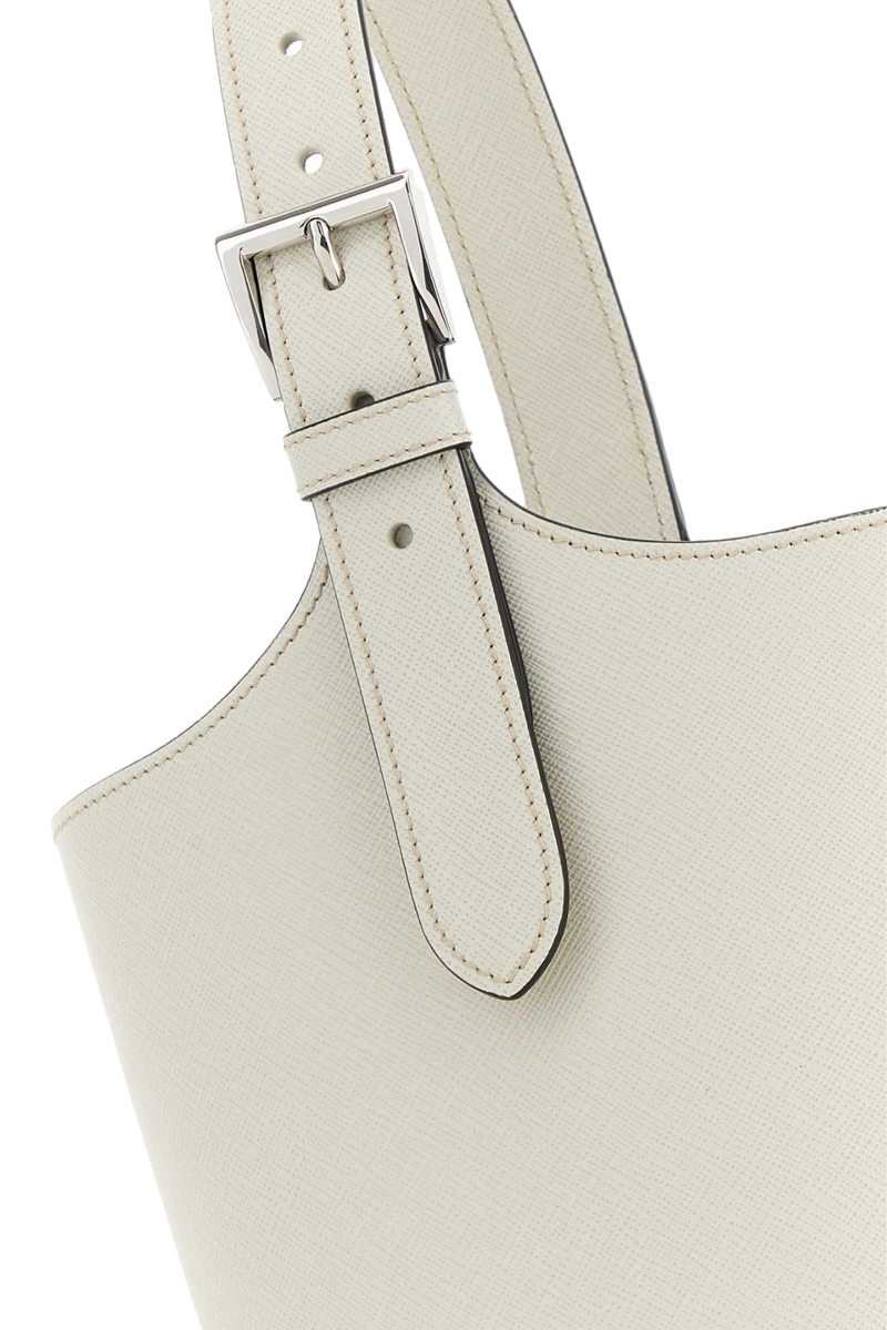 Prada Saffiano Leather Shoulder Bag — White