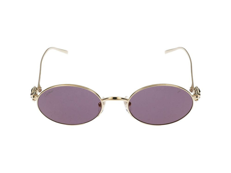 Cartier Ct0644s Oval Metal Sunglasses — Gold