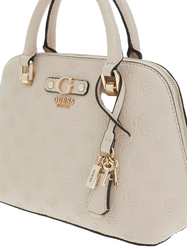 Guess Top Handle Bag — Beige Polyurethane
