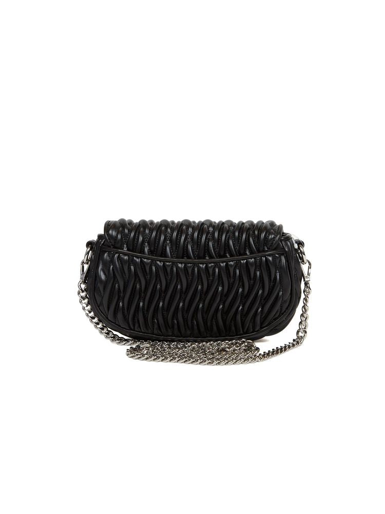 Michael Kors Quilted Pvc Crossbody Bag — Black Polyvinyl Chloride