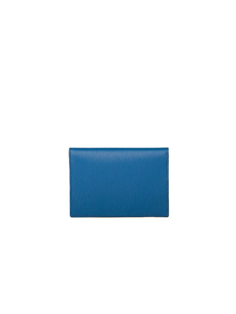 Prada Saffiano Leather Wallet — Blue