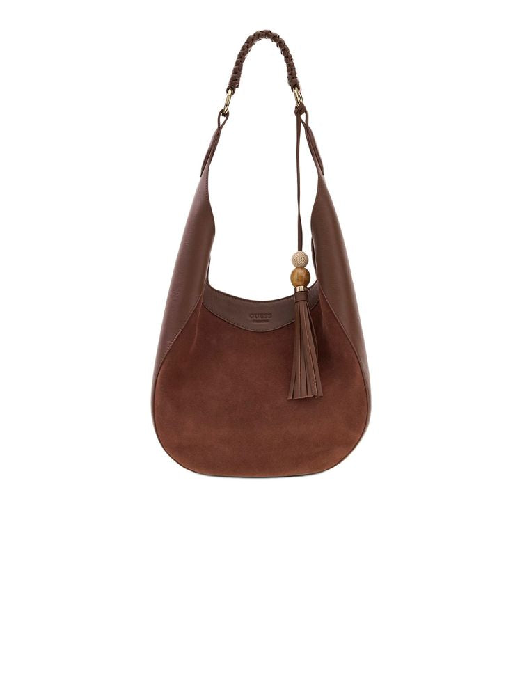Guess Nina Hobo Bag — Brown Cow Leather
