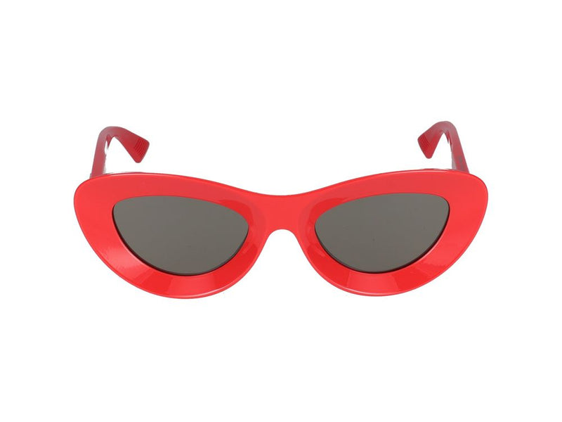 Bottega Veneta Bv1325s Cat-Eye Sunglasses — Red Injected