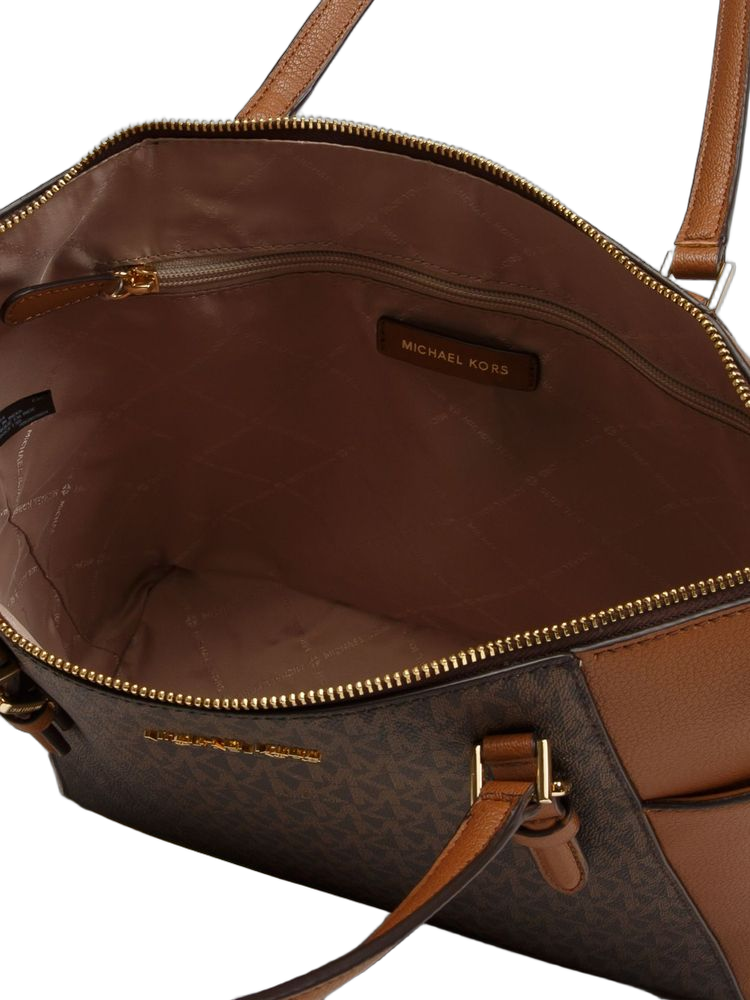 Michael Kors Tote Bag — Brown Polyvinyl Chloride