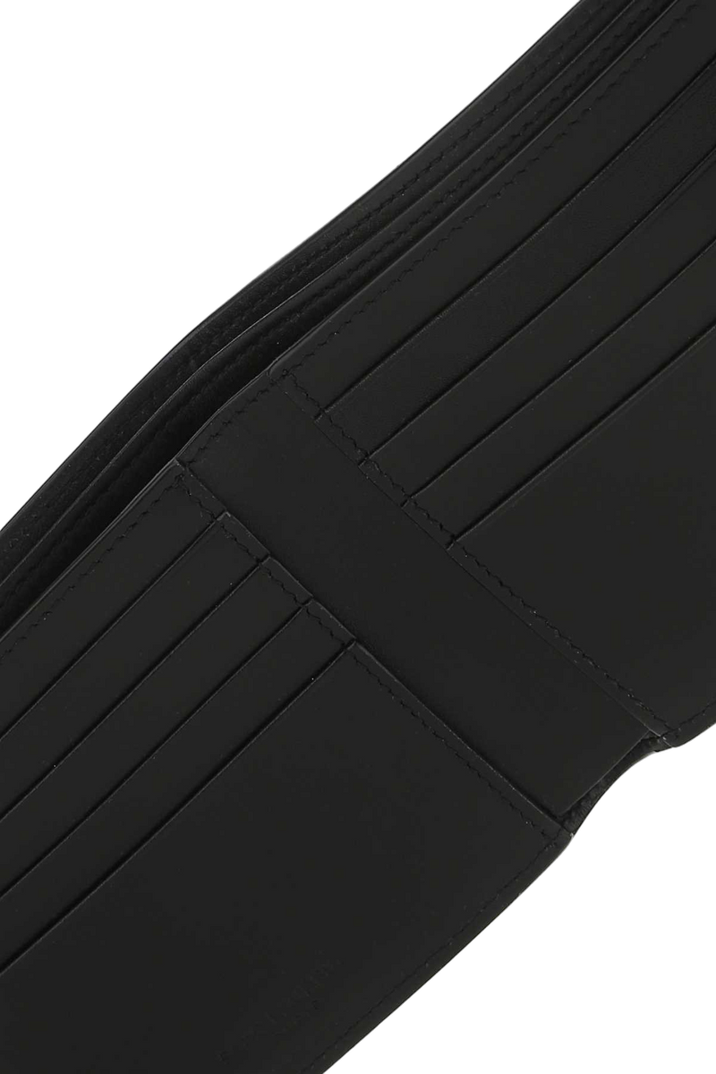 Saint Laurent Leather Wallet — Black Exterior