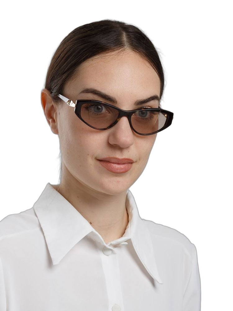 Hickmann Hi9303 Cat-Eye Acetate Sunglasses — Tortoise