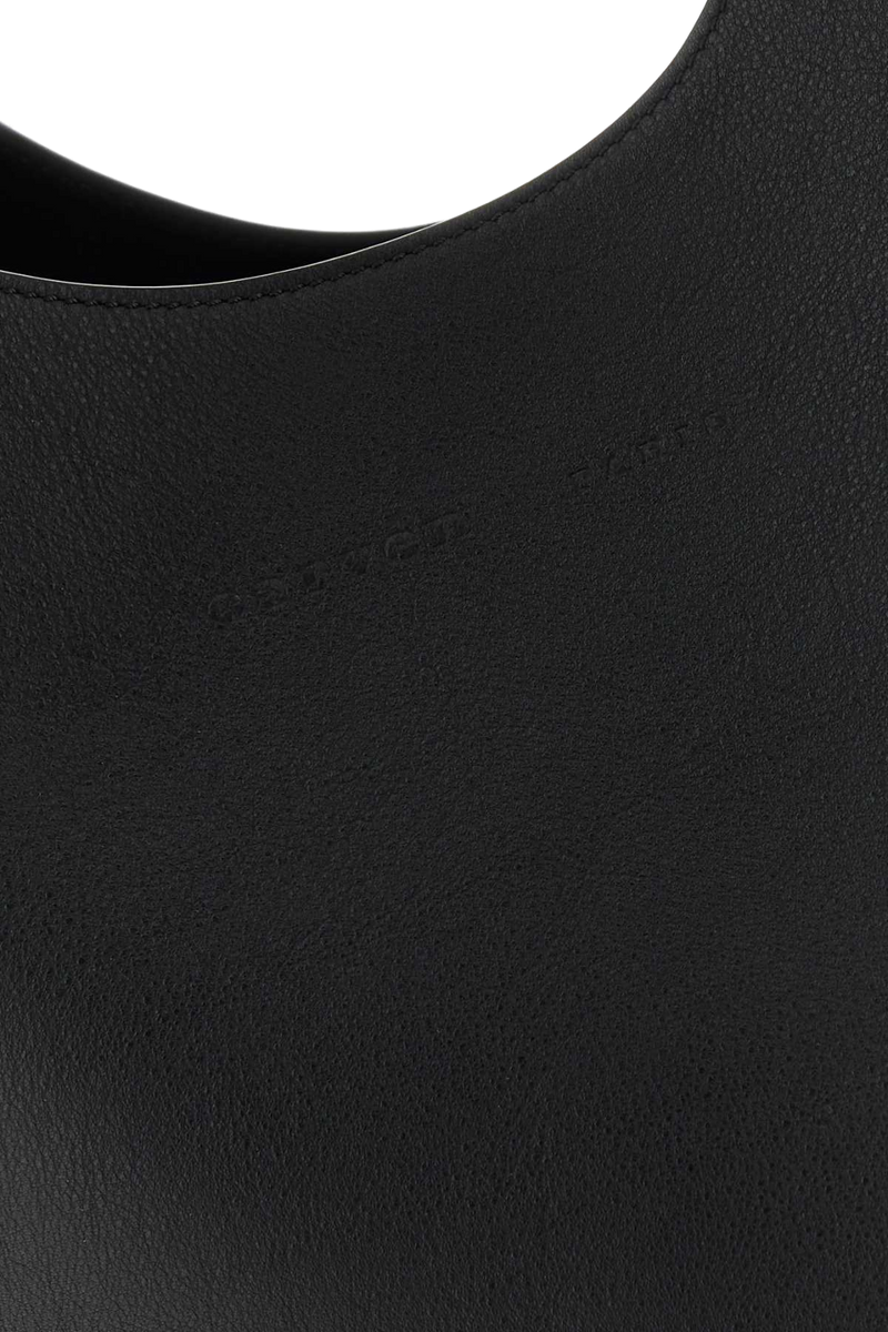 Carven Leather Shoulder Bag — Black