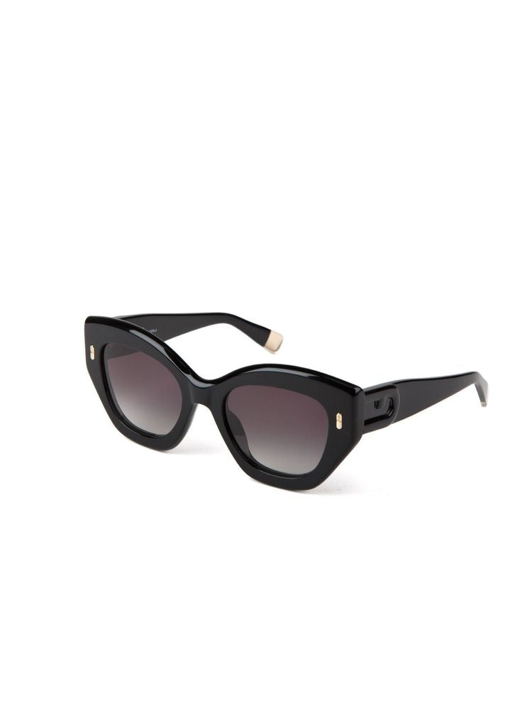 Furla Sfu985 Gradient Lens Sunglasses — Black Acetate