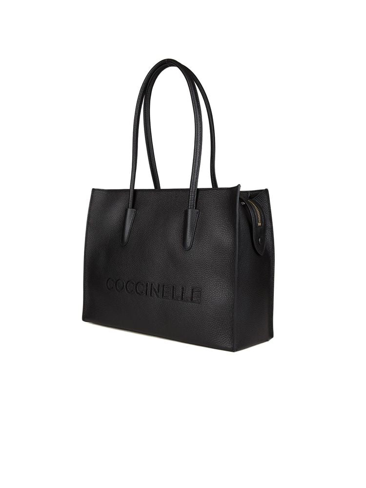 Coccinelle Myrtha26 Shoulder Bag — Black Cowhide