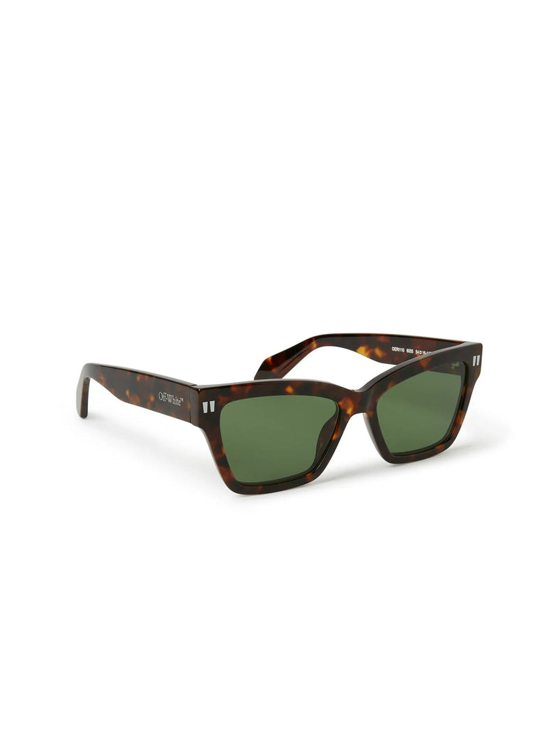 Off-White Oeri110s24pla0016055 Logo-Embellished Sunglasses — Brown Acetate