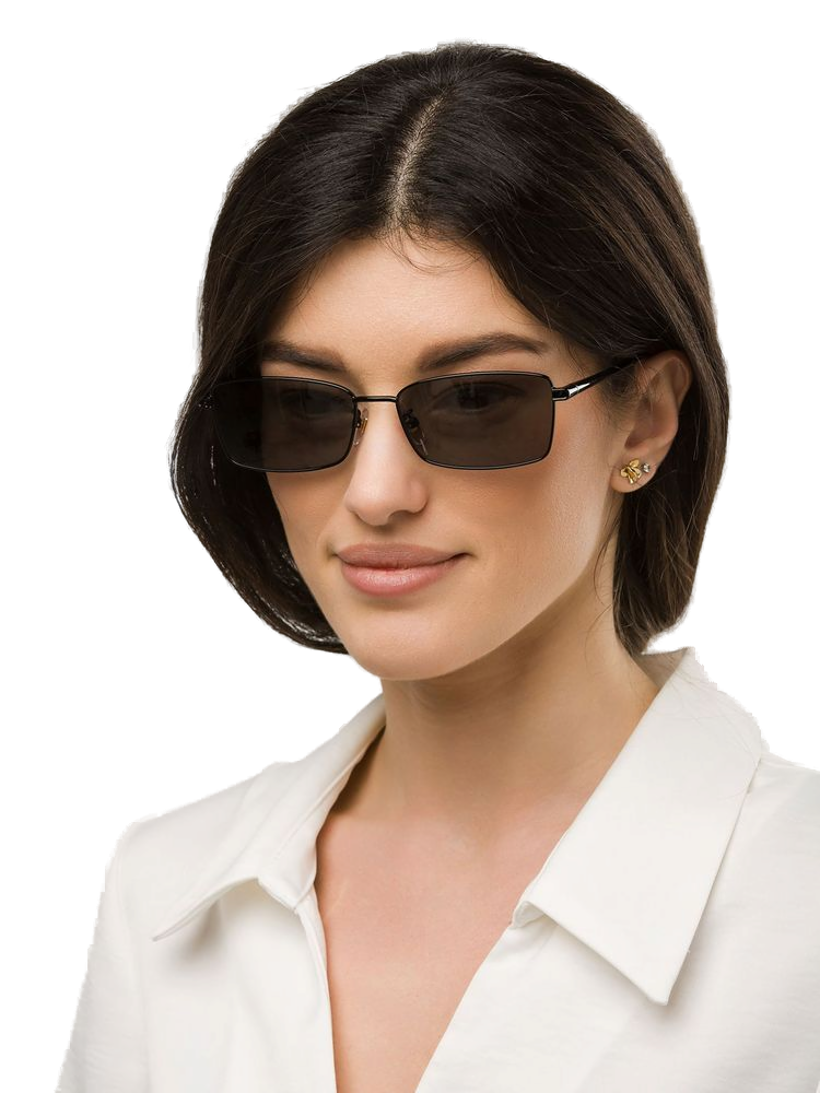 Furla Sfub18 Metal Rectangle Sunglasses — Black