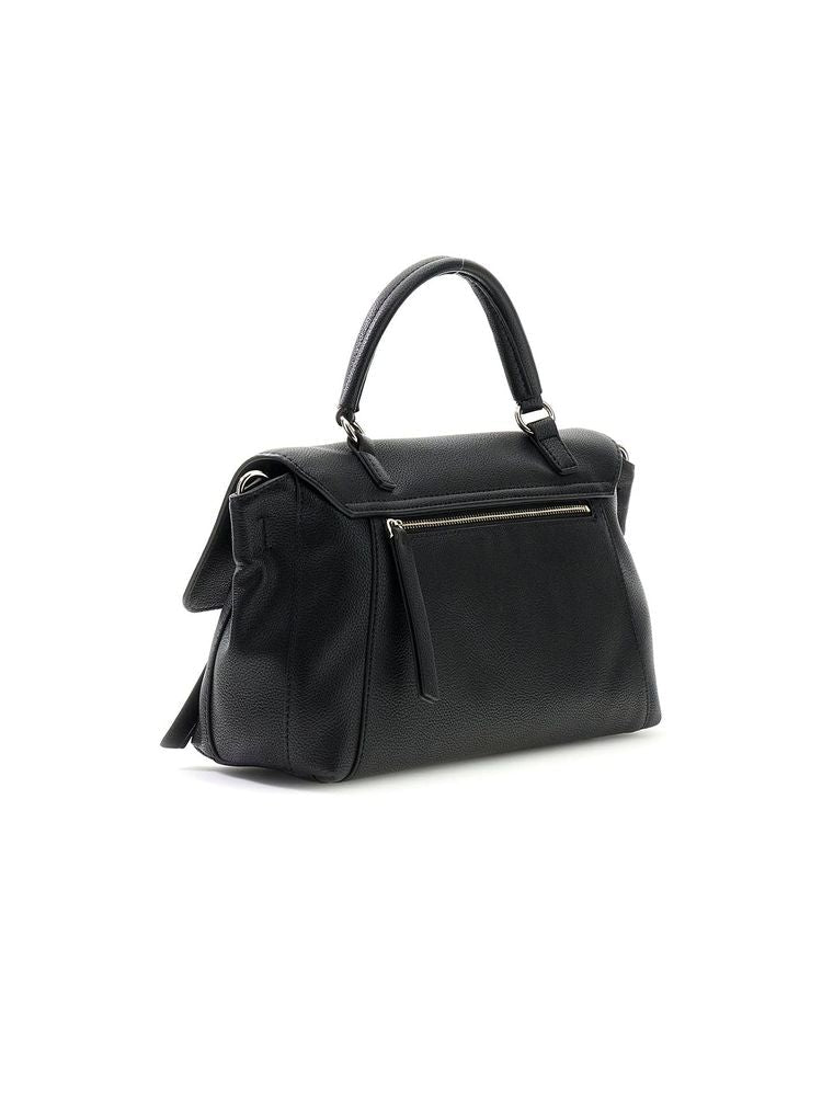 Guess Devon Top Handle Bag — Black Polyurethane