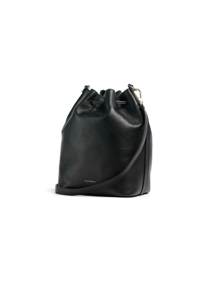 Coccinelle Beat Generatio Shoulder Bag — Black Genuine Leather