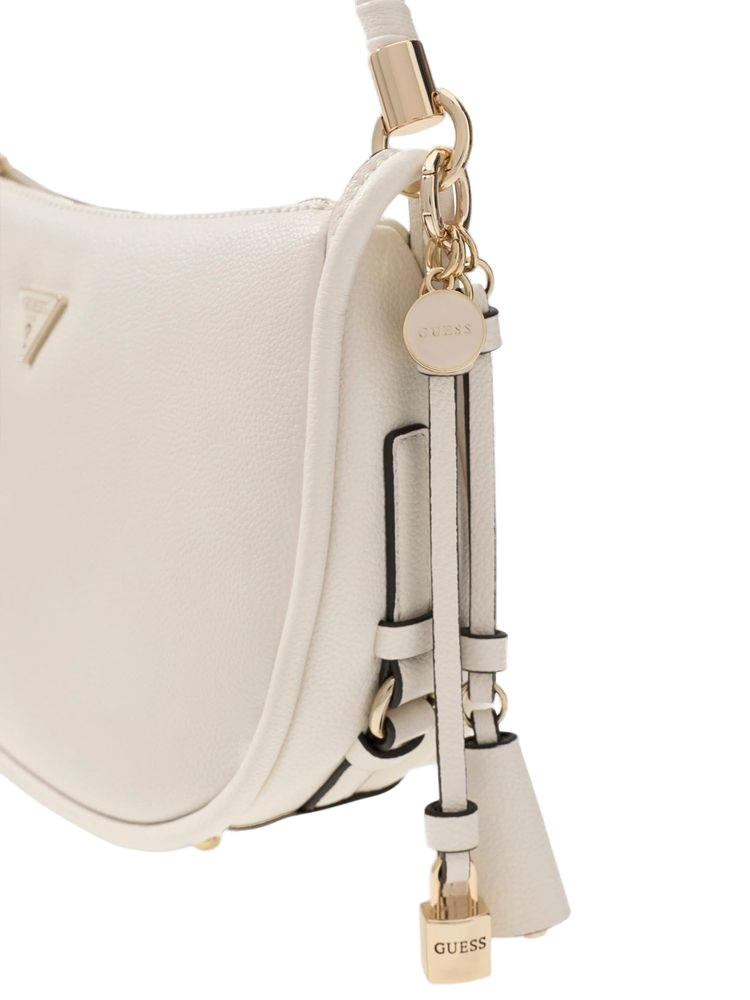 Guess Danya Shoulder Bag — White Polyurethane